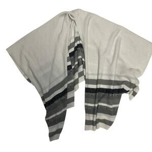 White House Black Market Women's Knit Poncho Wrap Shrug One Size
